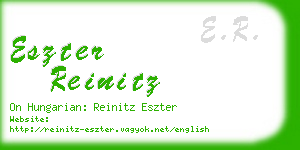 eszter reinitz business card